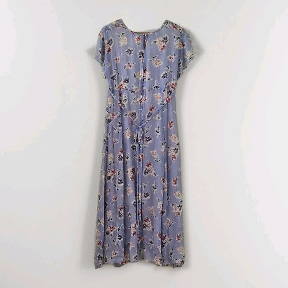 FairSet VTG Dress Women 10 SS Maxi Lined Floral Empir Waist Ties Flowy Cottage - Picture 2 of 16